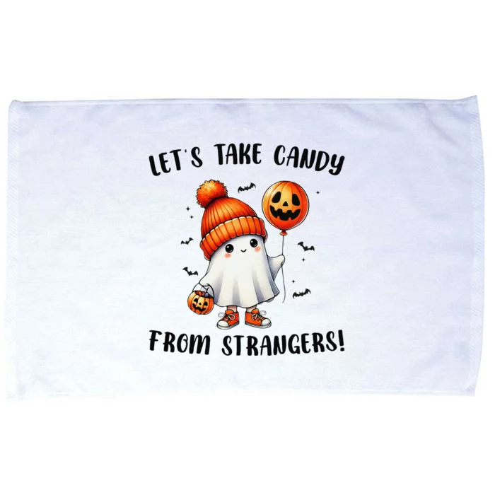 LetS Take Candy From Strangers Funny Halloween Microfiber Hand Towel