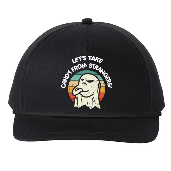 LetS Take Candy From Strangers Funny Halloween Snapback Five-Panel Rope Hat