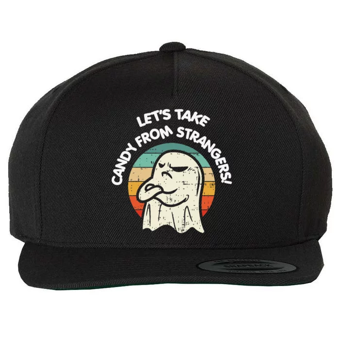 LetS Take Candy From Strangers Funny Halloween Wool Snapback Cap