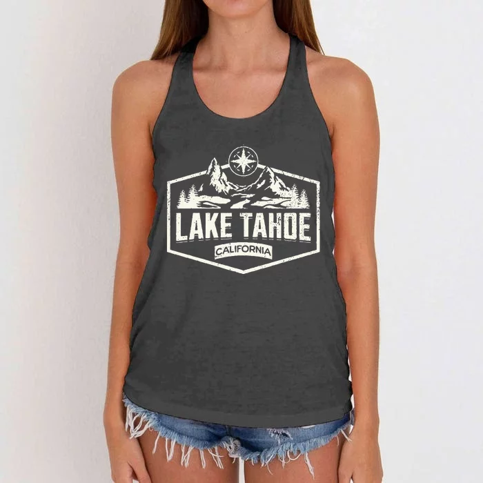 Lake Tahoe California Women's Knotted Racerback Tank