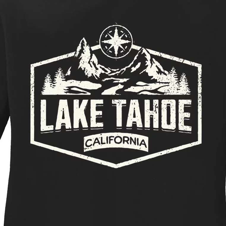 Lake Tahoe California Ladies Long Sleeve Shirt