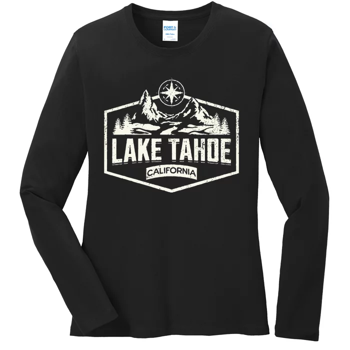 Lake Tahoe California Ladies Long Sleeve Shirt