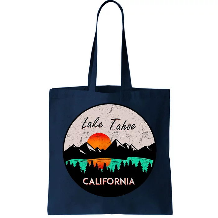 Lake Tahoe California Republic Skiing Ski Lake Boat Tote Bag