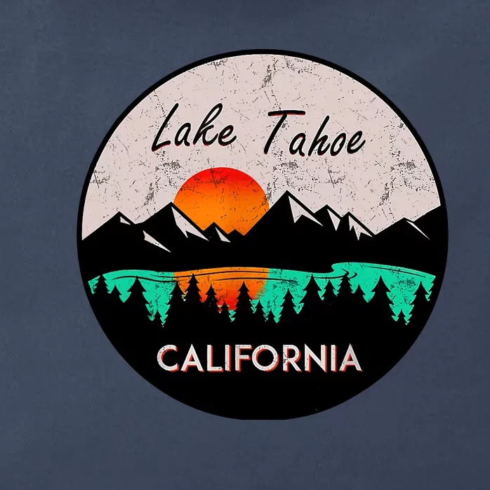 Lake Tahoe California Republic Skiing Ski Lake Boat Zip Tote Bag