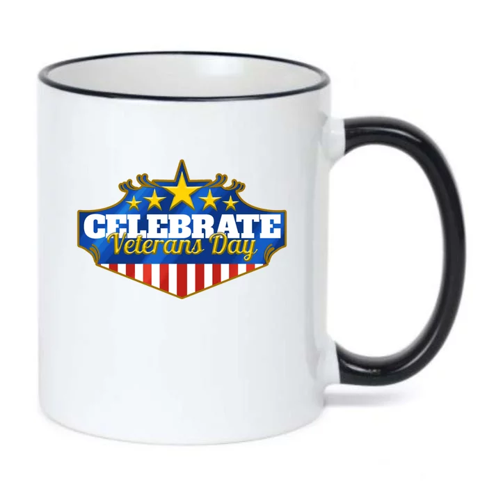 Logo To Celebrate Veterans Day Cool Gift Black Color Changing Mug