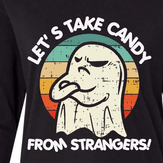 LetS Take Candy From Strangers Funny Halloween Womens Cotton Relaxed Long Sleeve T-Shirt