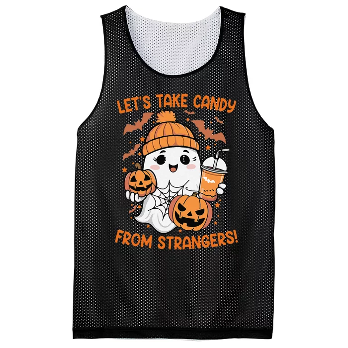 LetS Take Candy From Strangers Funny Halloween Mesh Reversible Basketball Jersey Tank