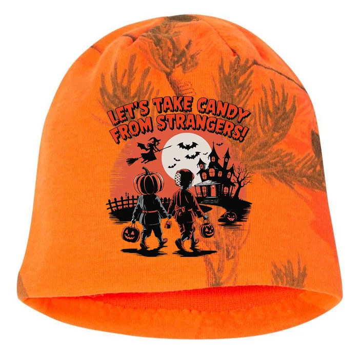 LetS Take Candy From Strangers Funny Halloween Kati - Camo Knit Beanie