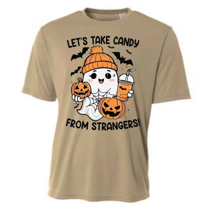 LetS Take Candy From Strangers Funny Halloween Cooling Performance Crew T-Shirt