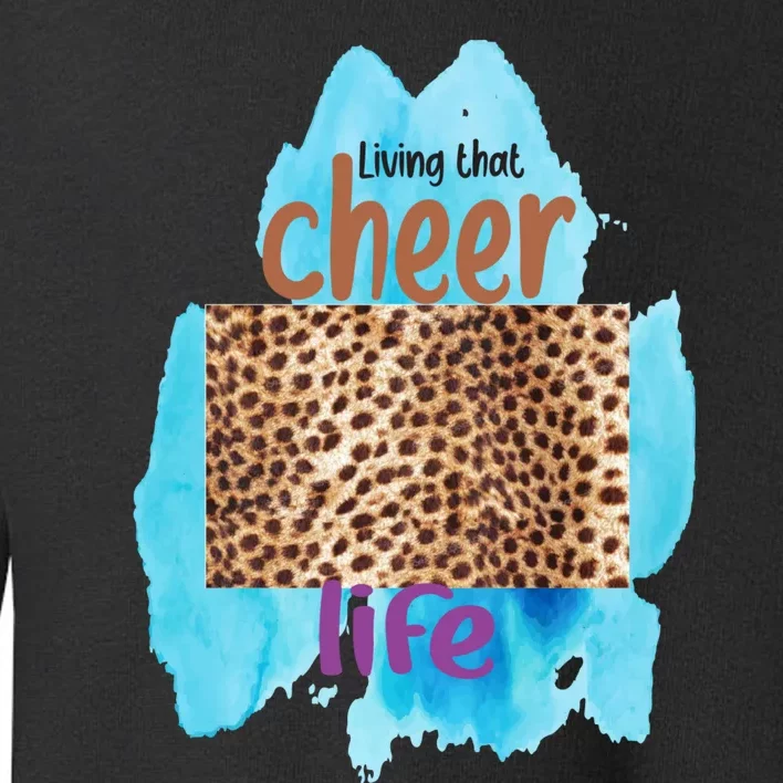 Living That Cheer Mom Life Toddler Sweatshirt