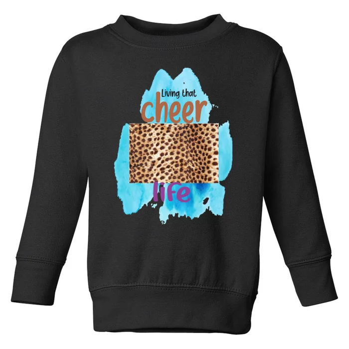 Living That Cheer Mom Life Toddler Sweatshirt