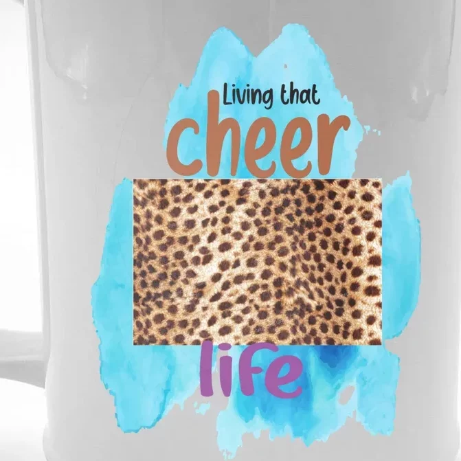 Living That Cheer Mom Life Front & Back Beer Stein