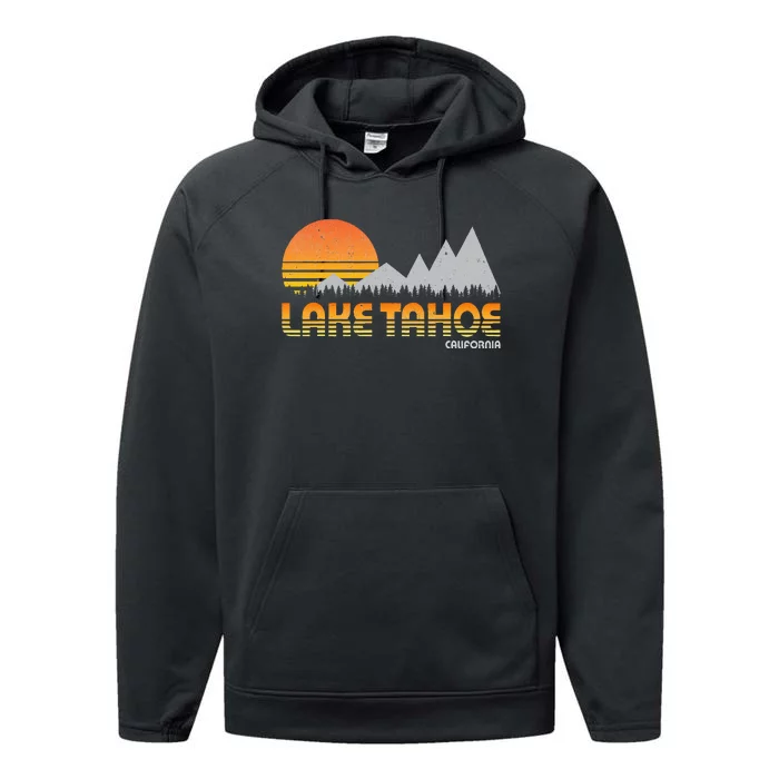 Lake Tahoe California Mountain Lake Life Performance Fleece Hoodie