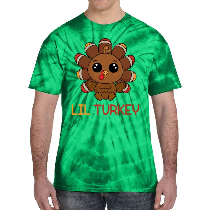 Lil Turkey Cute Thanksgiving Tie-Dye T-Shirt