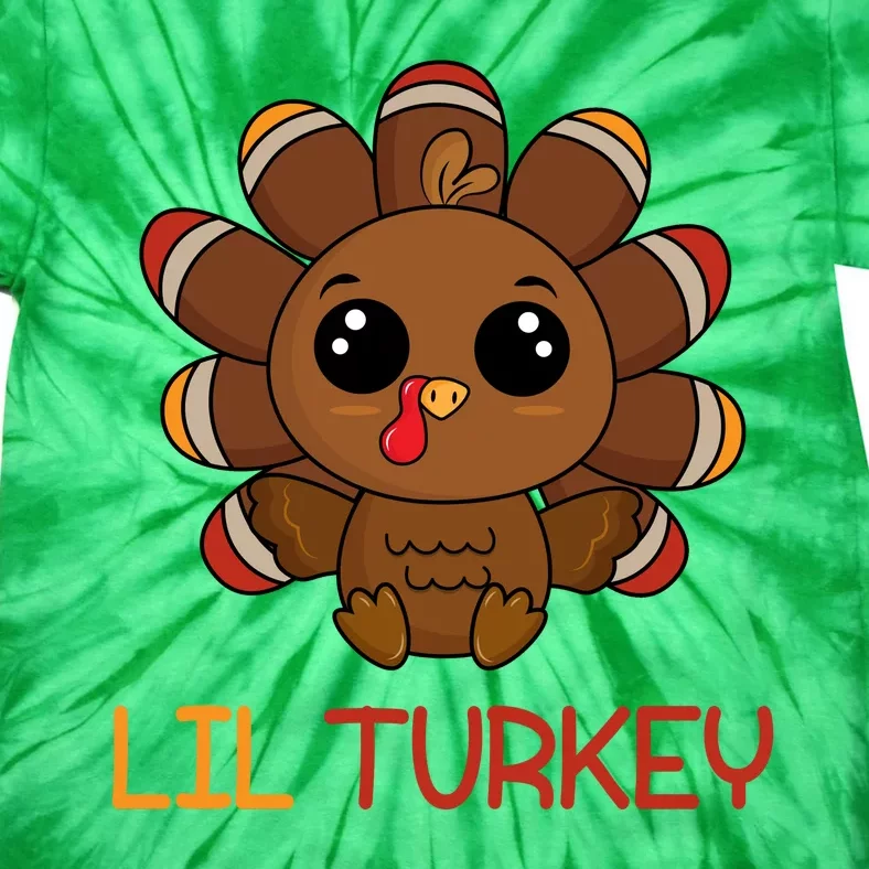 Lil Turkey Cute Thanksgiving Tie-Dye T-Shirt