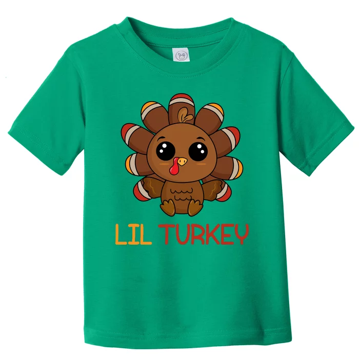 Lil Turkey Cute Thanksgiving Toddler T-Shirt