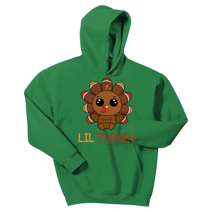 Lil Turkey Cute Thanksgiving Kids Hoodie