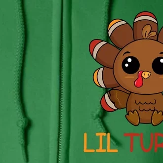 Lil Turkey Cute Thanksgiving Full Zip Hoodie