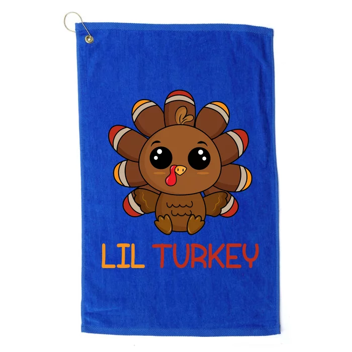 Lil Turkey Cute Thanksgiving Platinum Collection Golf Towel