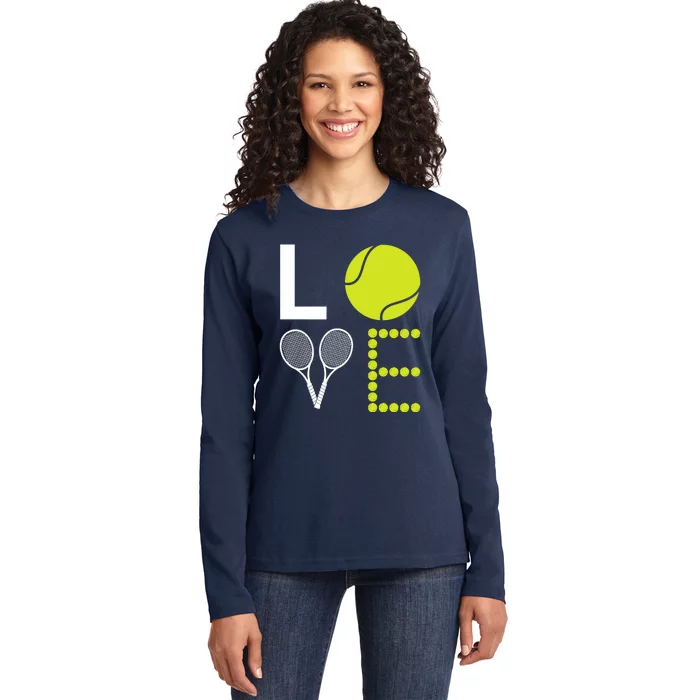 Love Tennis Cool Design For Women Men Tennis Players Ladies Long Sleeve Shirt