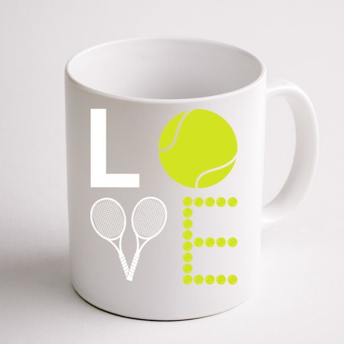 Love Tennis Cool Design For Women Men Tennis Players Front & Back Coffee Mug