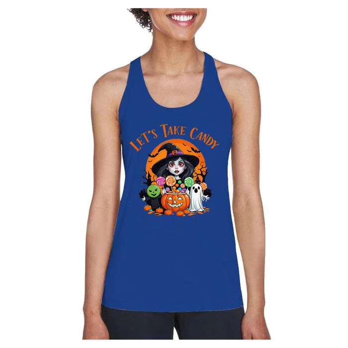 Let’S Take Candy Funny Halloween Women's Racerback Tank