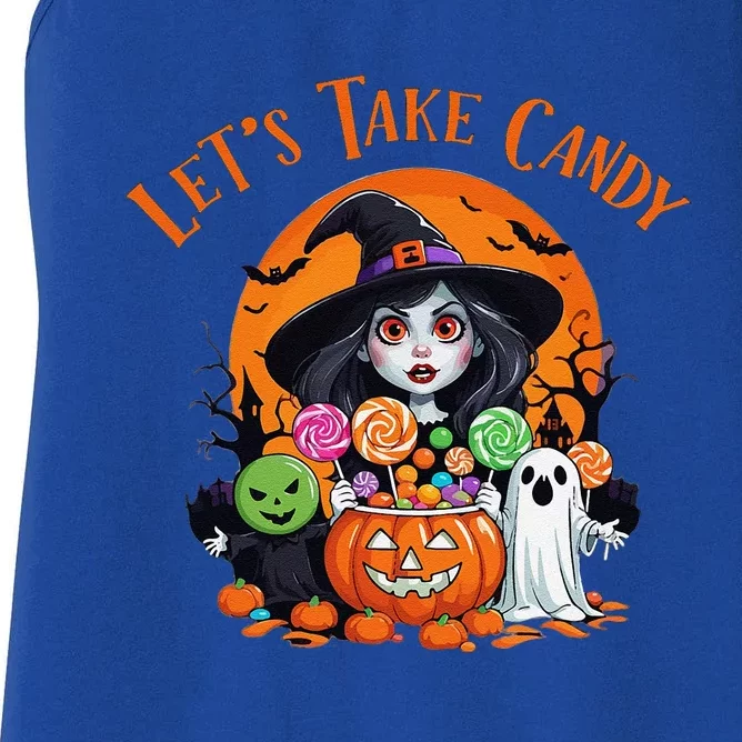 Let’S Take Candy Funny Halloween Women's Racerback Tank