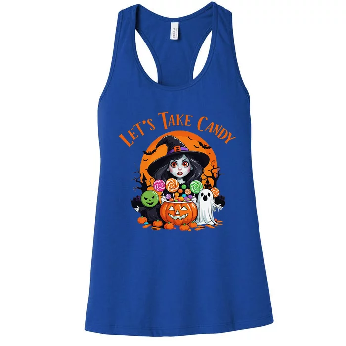 Let’S Take Candy Funny Halloween Women's Racerback Tank