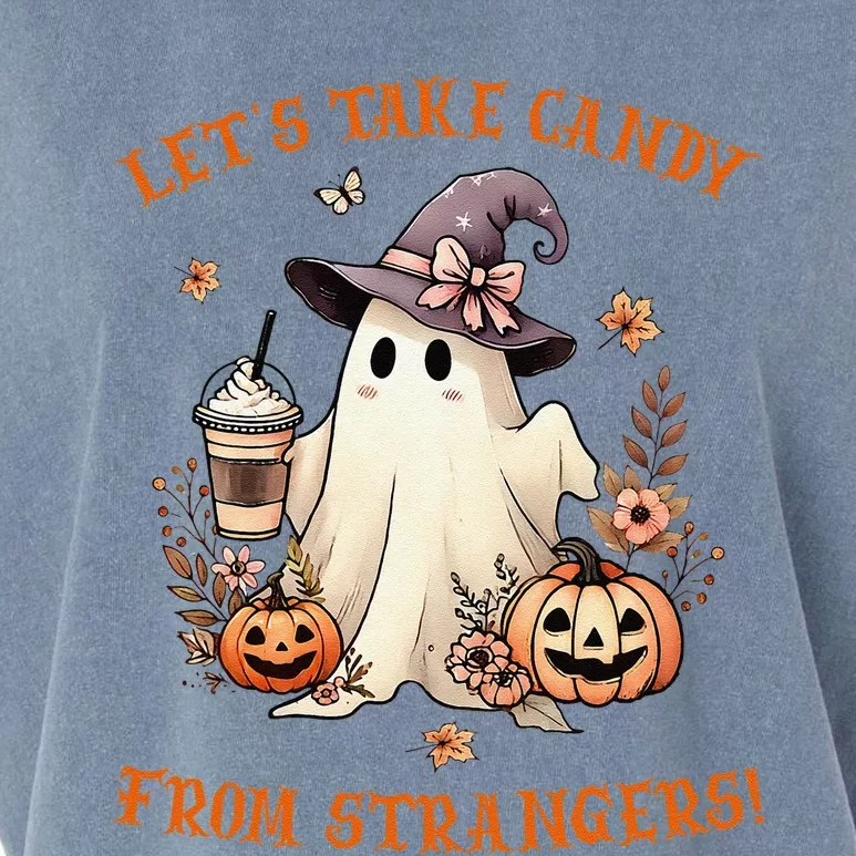 LetS Take Candy From Strangers Funny Halloween Garment-Dyed Women's Muscle Tee