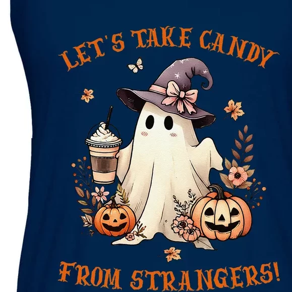 LetS Take Candy From Strangers Funny Halloween Ladies Essential Flowy Tank