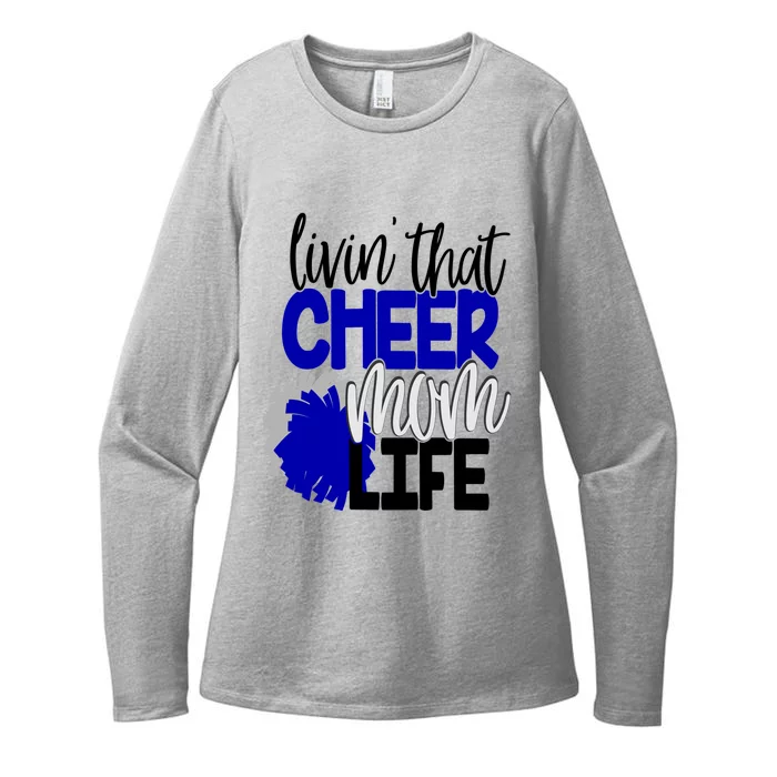 Livin That Cheer Mom Life Cheerleading Mother Cheerleader Gift Womens CVC Long Sleeve Shirt