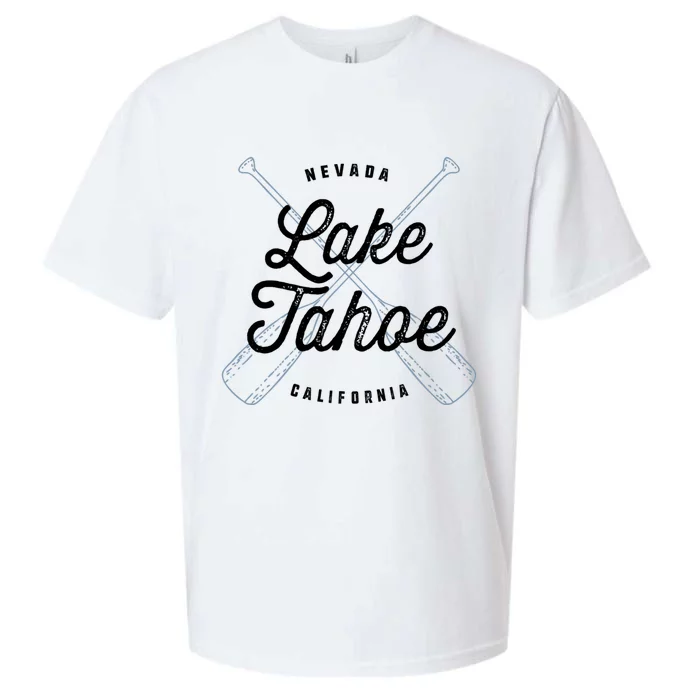 Lake Tahoe California Nevada Souvenir Gift Cool Vintage Gift Sueded Cloud Jersey T-Shirt