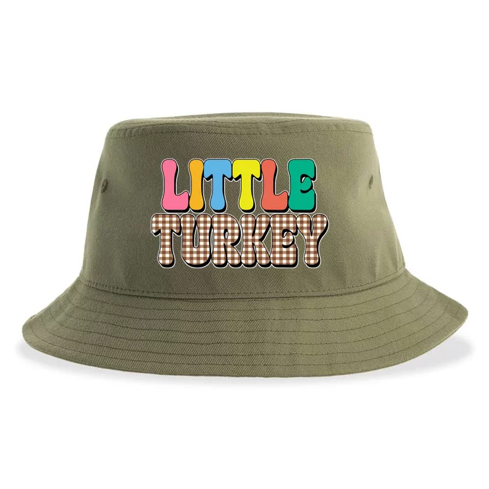 Little Turkey Cute Thanksgiving Colorful Sustainable Bucket Hat