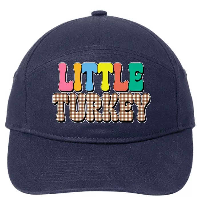 Little Turkey Cute Thanksgiving Colorful 7-Panel Snapback Hat