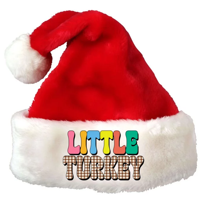 Little Turkey Cute Thanksgiving Colorful Premium Christmas Santa Hat