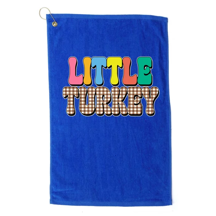 Little Turkey Cute Thanksgiving Colorful Platinum Collection Golf Towel