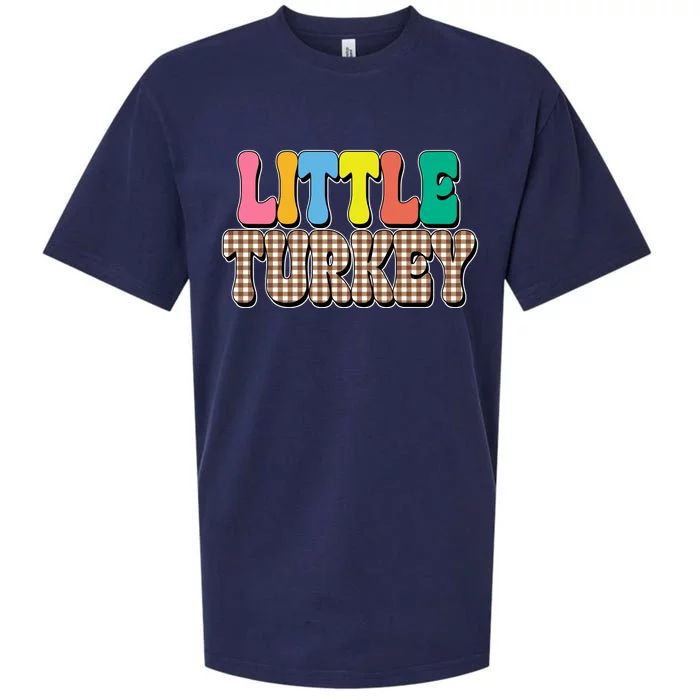 Little Turkey Cute Thanksgiving Colorful Sueded Cloud Jersey T-Shirt