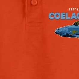 Let’s Talk Coelacanths Marine Life Fish Paleontologist Gift Dry Zone Grid Performance Polo