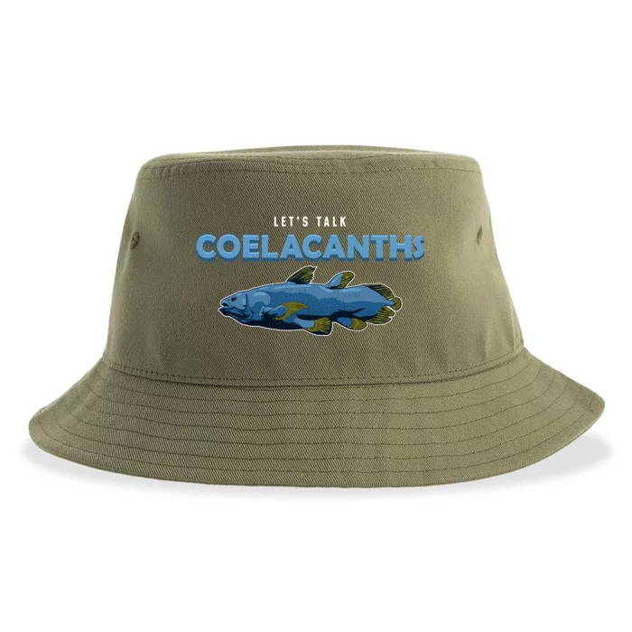 Let’s Talk Coelacanths Marine Life Fish Paleontologist Gift Sustainable Bucket Hat