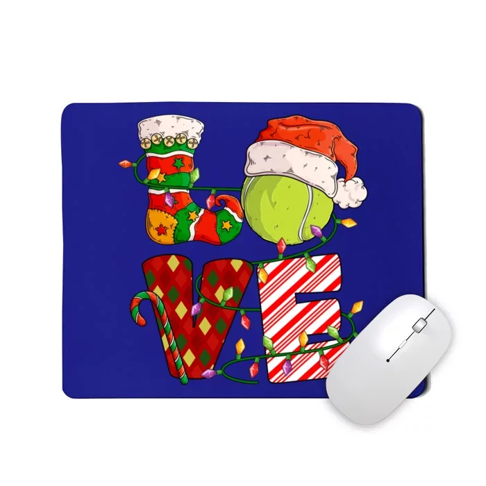 Love Tennis Christmas Tennis Player Xmas Party Gift Mousepad