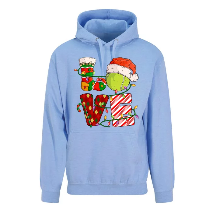 Love Tennis Christmas Tennis Player Xmas Party Gift Unisex Surf Hoodie