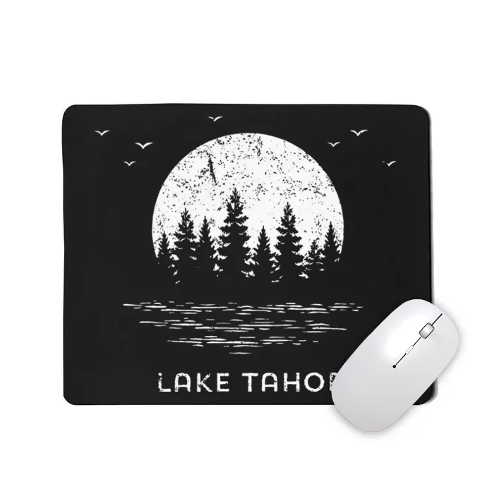 Lake Tahoe Californianevada Mountain Resort Moon Trees Mousepad