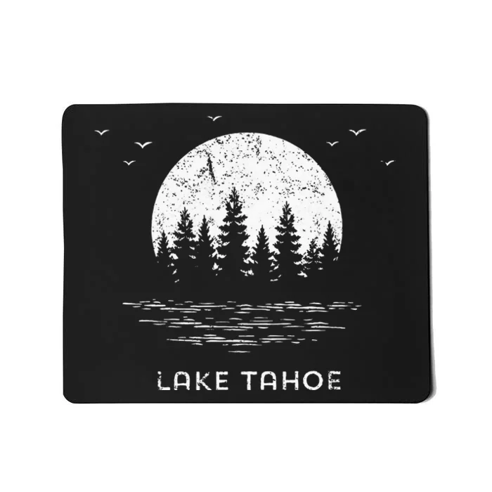 Lake Tahoe Californianevada Mountain Resort Moon Trees Mousepad