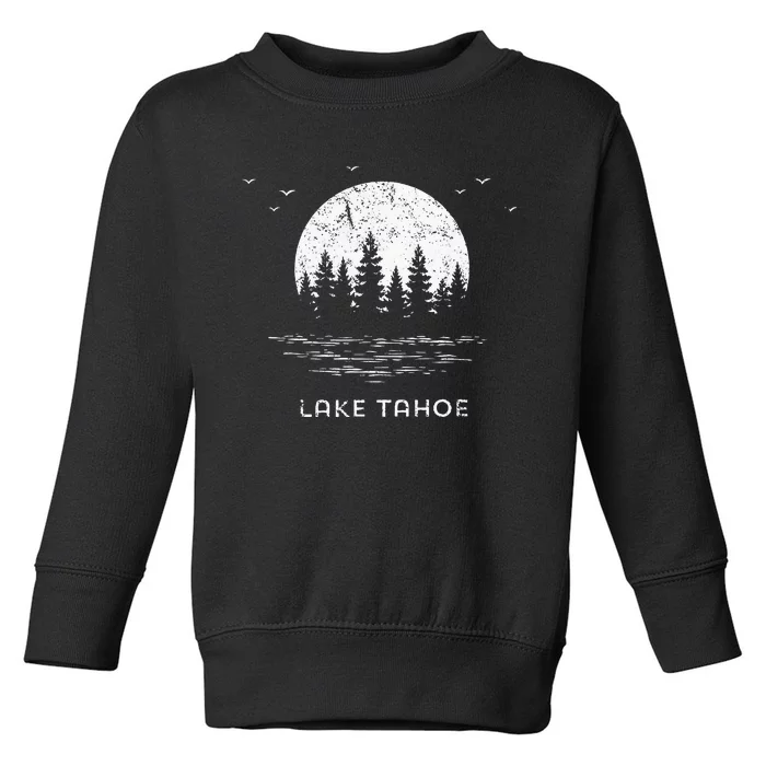 Lake Tahoe Californianevada Mountain Resort Moon Trees Toddler Sweatshirt