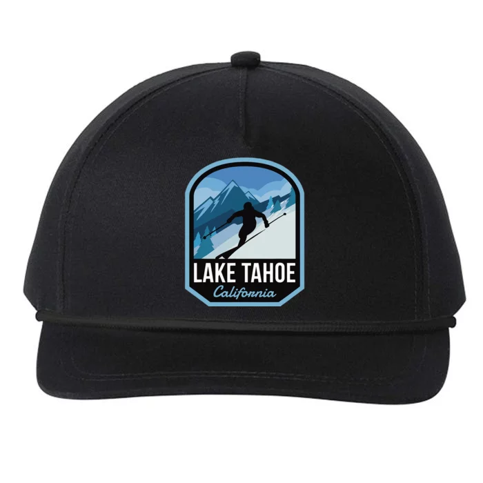 Lake Tahoe California Ski Mountain Snapback Five-Panel Rope Hat