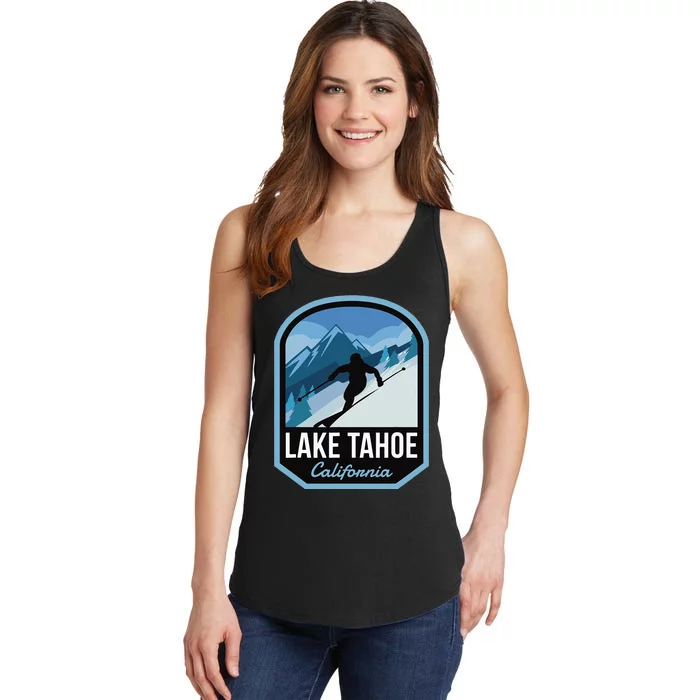 Lake Tahoe California Ski Mountain Ladies Essential Tank