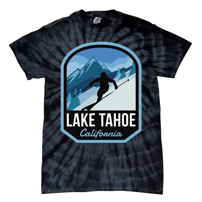 Lake Tahoe California Ski Mountain Tie-Dye T-Shirt