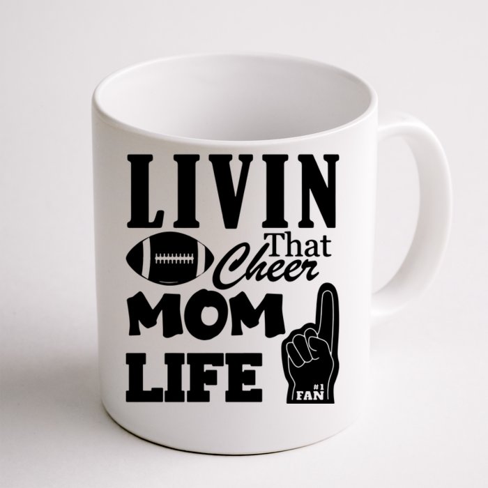 Livin That Cheer Mom Life Front & Back Coffee Mug