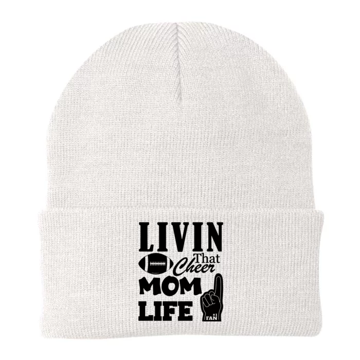 Livin That Cheer Mom Life Knit Cap Winter Beanie