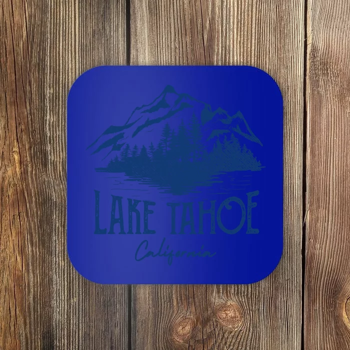 Lake Tahoe California Retro Mountain Vintage Gift Coaster